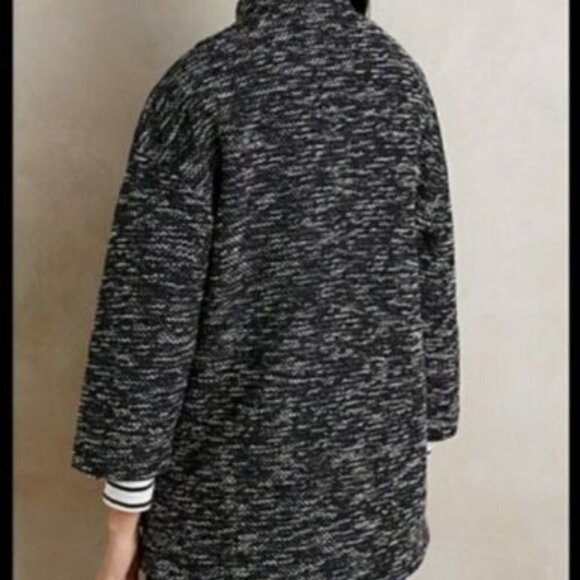 Anthropologie Open Front Elevenses Minka Tweed Marled Coat Lagenlook Minimal - Picture 2 of 8